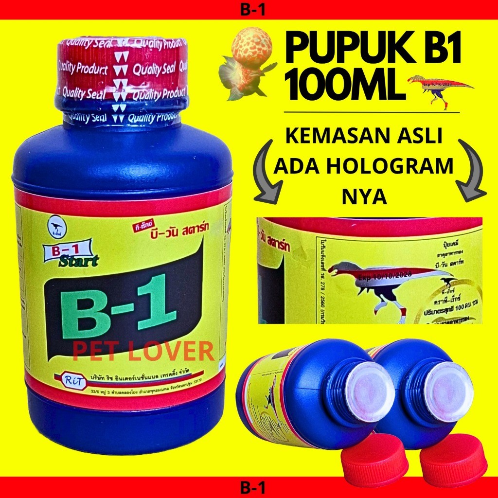 Vitamin B1 100ml Pupuk Tanaman Anti Stres Pupuk Cair B1 ori Thailand