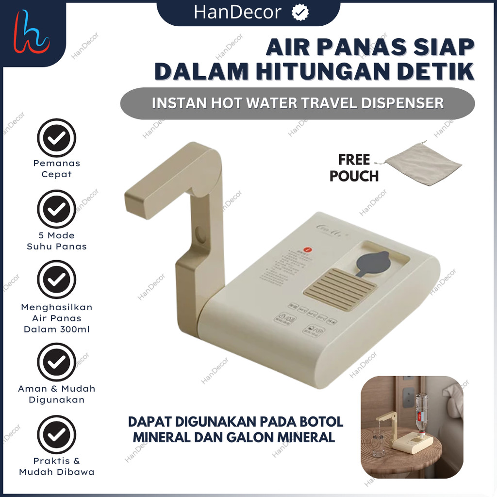 Mini Dispenser Air Panas Travel Instant Portable Untuk Galon & Botol | Hot Water Instant Travel Disp