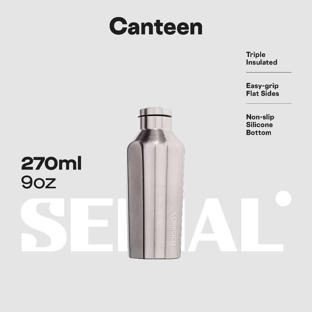 CORKCICLE Canteen 9oz - Steel