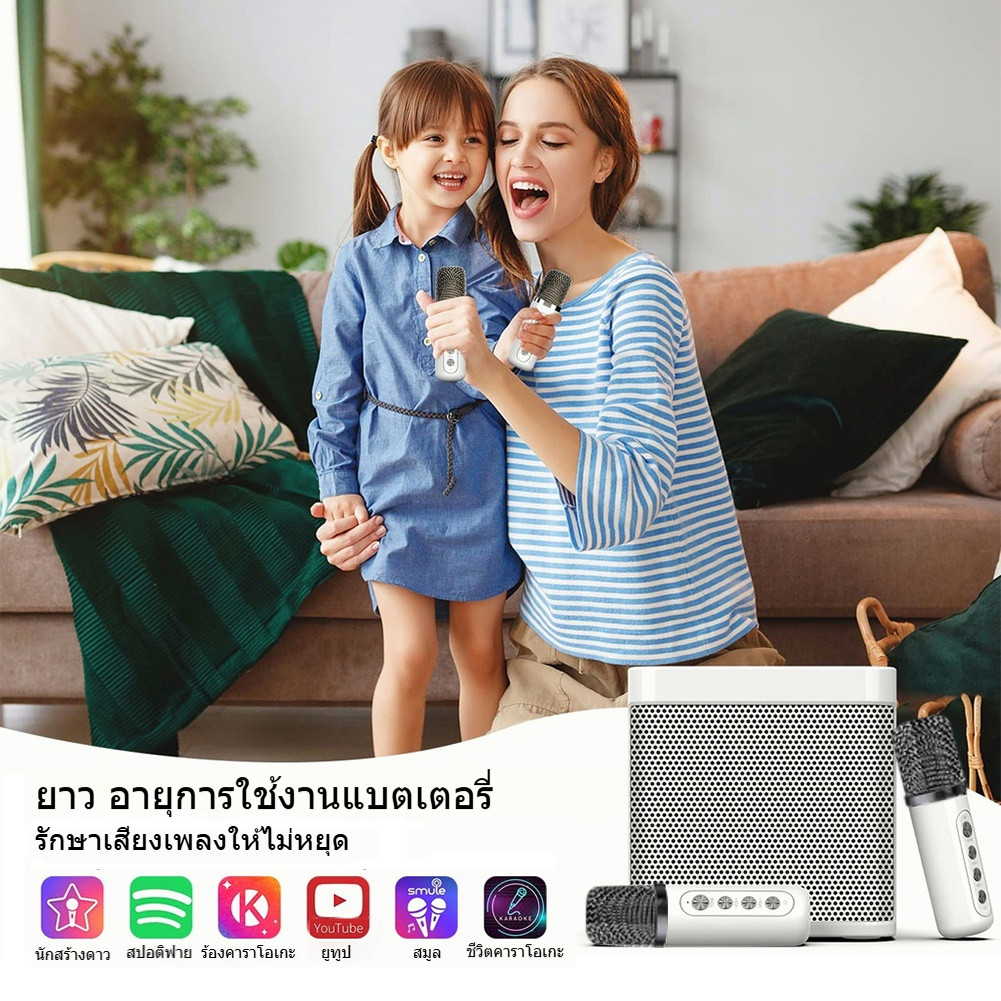 Speaker Nirkabel untuk Bernyanyi dengan Bluetooth, Input AUX, dan Baterai Isi Ulang untuk Pesta