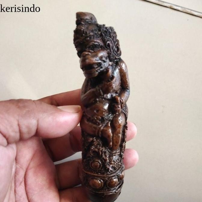 Pegangan Deder Hendel Keris Bali Ukiran Sesuai Gambar Mustika Leluhur Nusantara - Hanoman, Normal - 