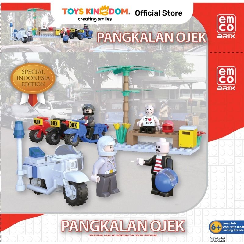 Toys Kingdom Emco Set Block Pangkalan Ojek Toys Kids Toy Mainan Edukasi Anak Permainan Bongkah Main 