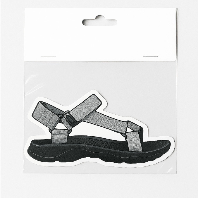 Kertas Label Stiker Custom untuk Brand Sandal Gunung
