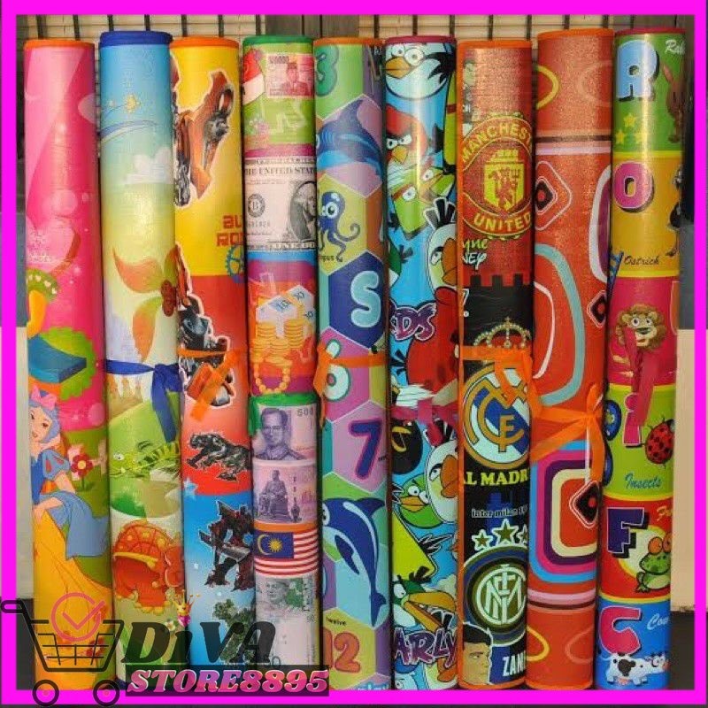 TIKAR GAMBAR PLASTIK SPON EVA KARAKTER 120X120  TEBAL/KARPET SPONS KARAKTER / TIKAR EVA