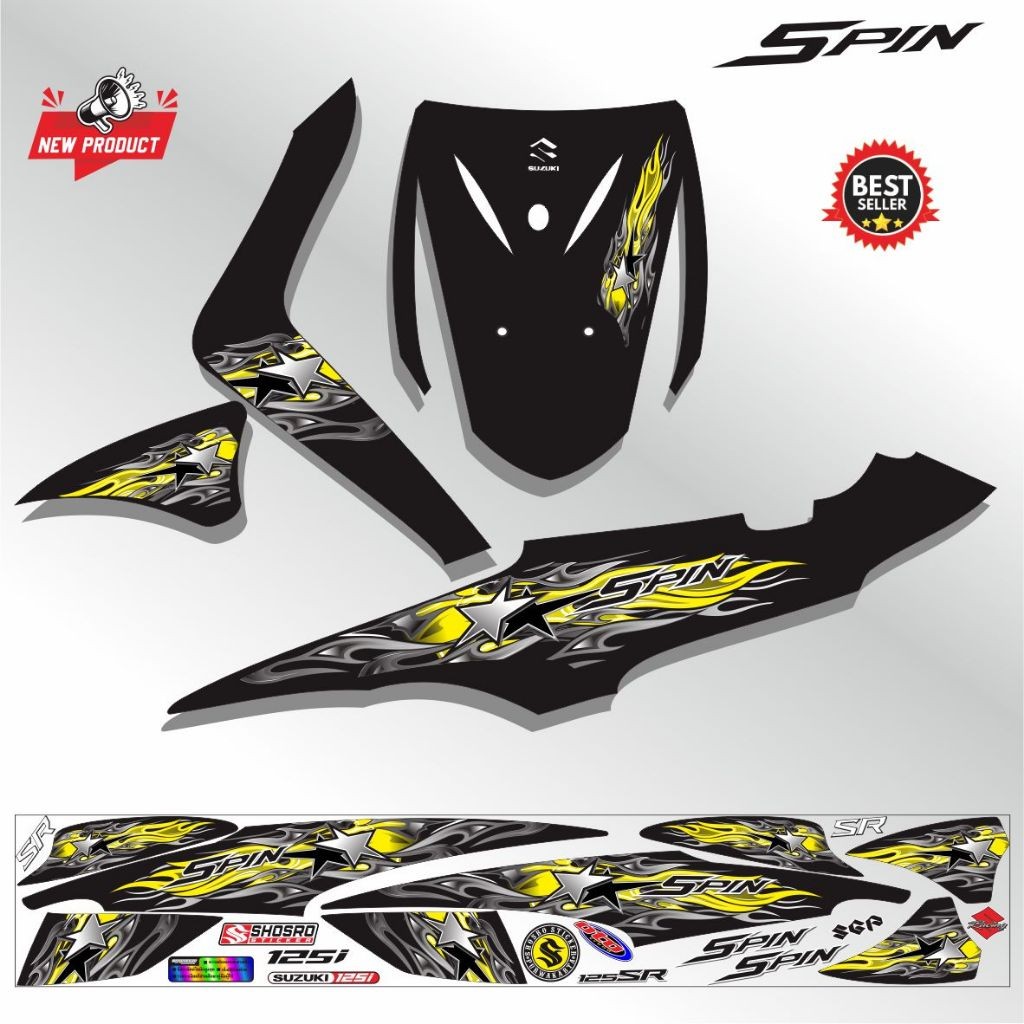 VARIASI STRIPING SPIN 125 VARIASI MOTIF