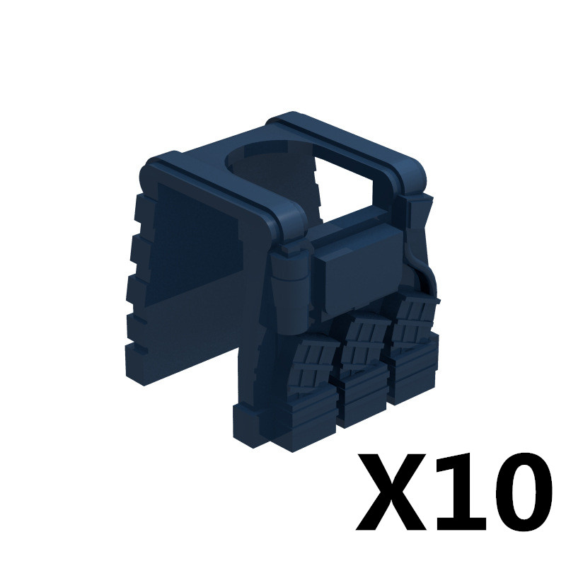 MOC WWII German US Solers Figure Vest Buig Blocks Military Tactical Armor Army Bricks Weapon Accesso