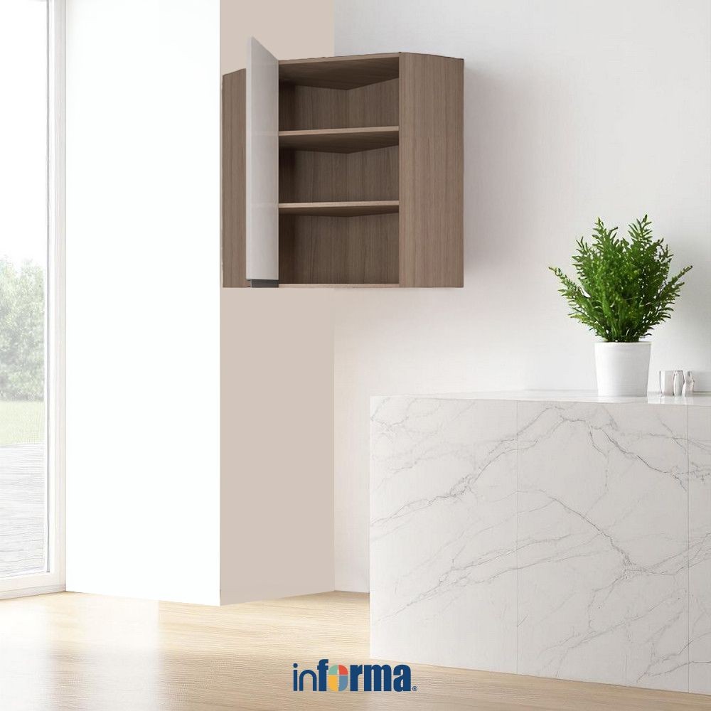 Informa 60 cm Ilsa Kabinet Dinding Dapur Sudut - Cokelat Lemari Dapur Rak Dapur Cabinet Kitchen Kitc