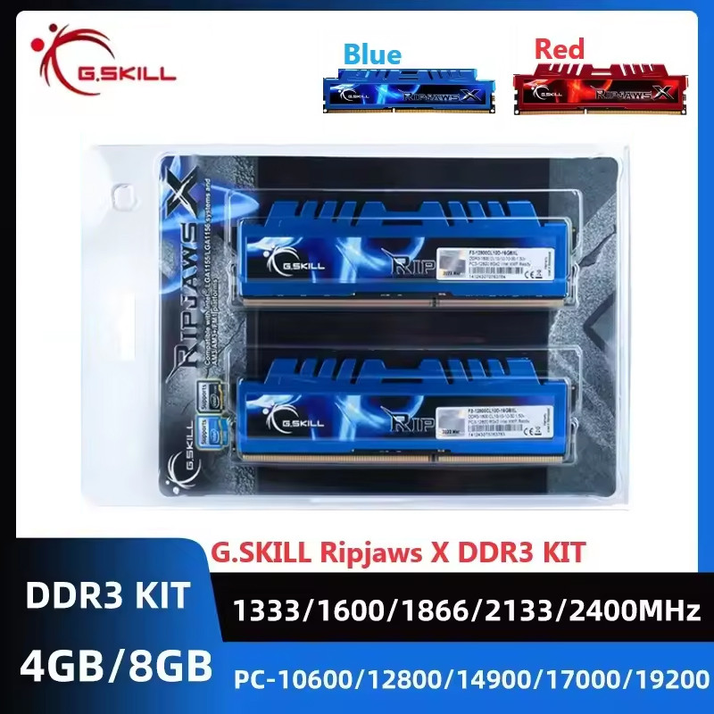 G.SKILL Ripjaws X Desktop Memory DDR3 UMM RAM 8GB(2x4GB) 16GB(2x8GB) Kit RAM 1333 1600 1866 2133 240