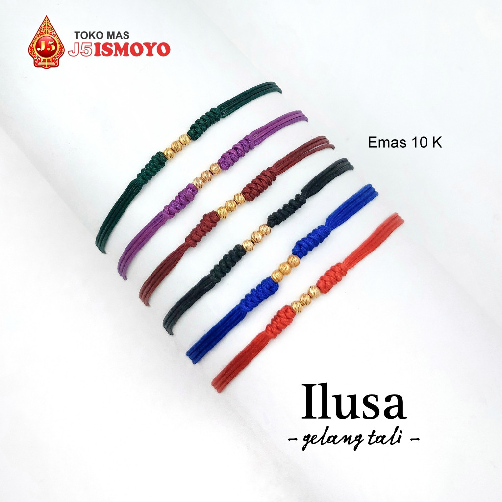 Gelang Tali Kombinasi Emas Model Ilusa J5 Ismoyo