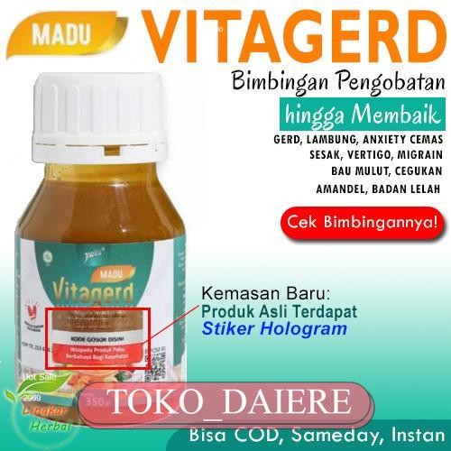 Madu VITAGERD Herbal Obat GERD dan Asam Lambung Original Asli Ori