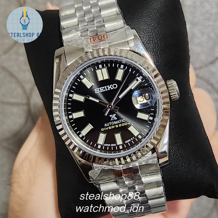 Seiko Datejust Black Seikoaholic NH35 Automatic