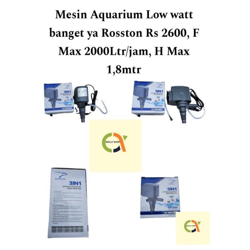 Pompa  Pump Aquarium Low Watt Rosston RS 2600