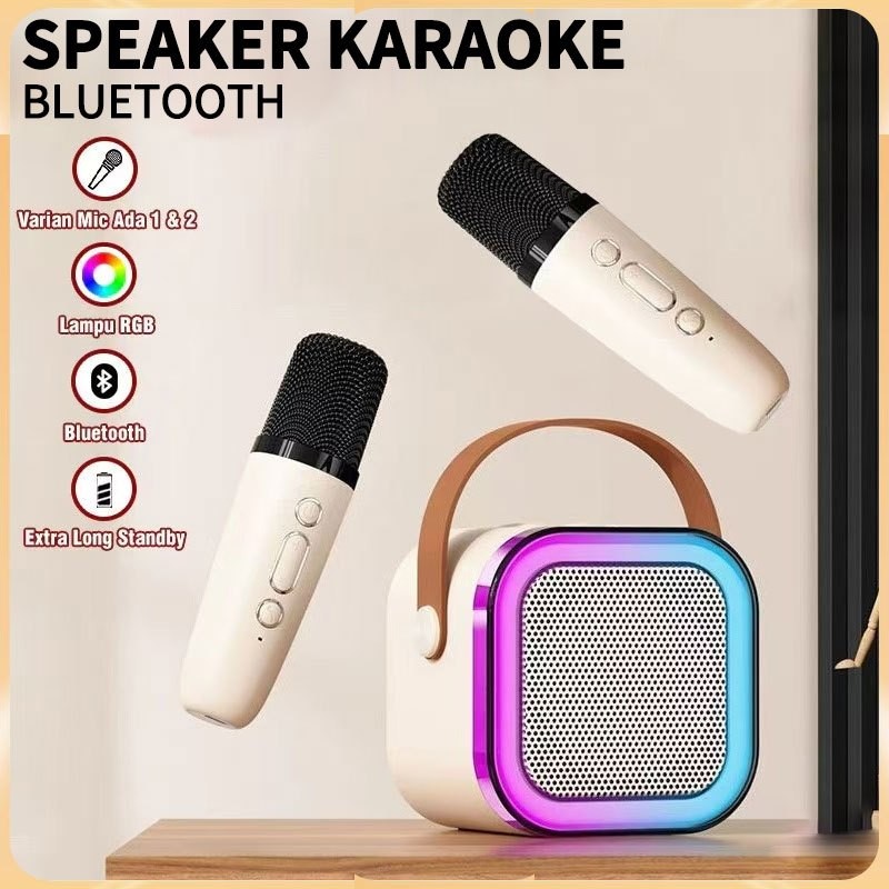 BAR STORE - Speaker Karaoke Mini Speaker Bluetooth Karaoke Salon Karaoke 2 Mic Set  Portable