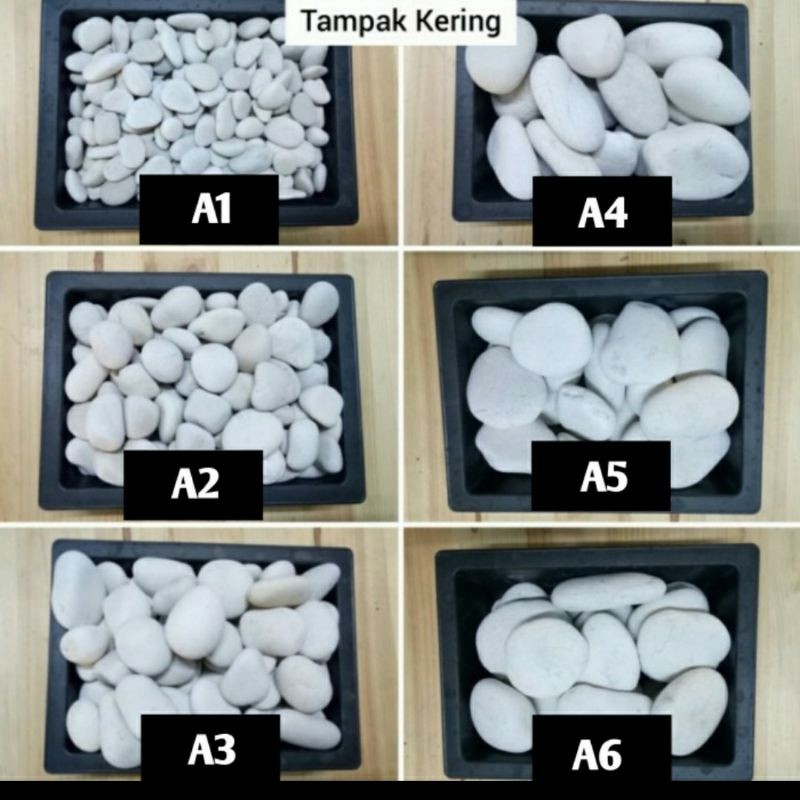 Batu koral putih karungan / batu kupang putih