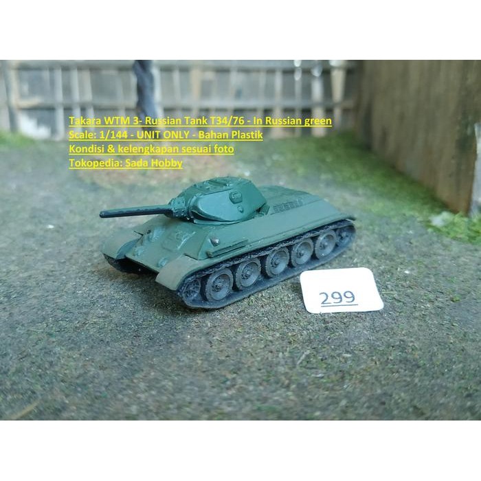 DCT... Takara WTM 3 Russian Tank T34/76 Green Loose