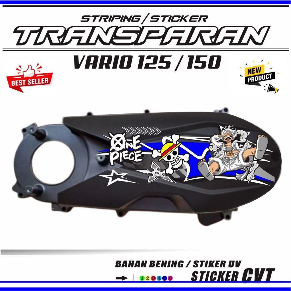 VARIASI / VARIASI MOTOR / STIKER STRIPING VARIASI CVT VARIO 115 TRANSPARAN