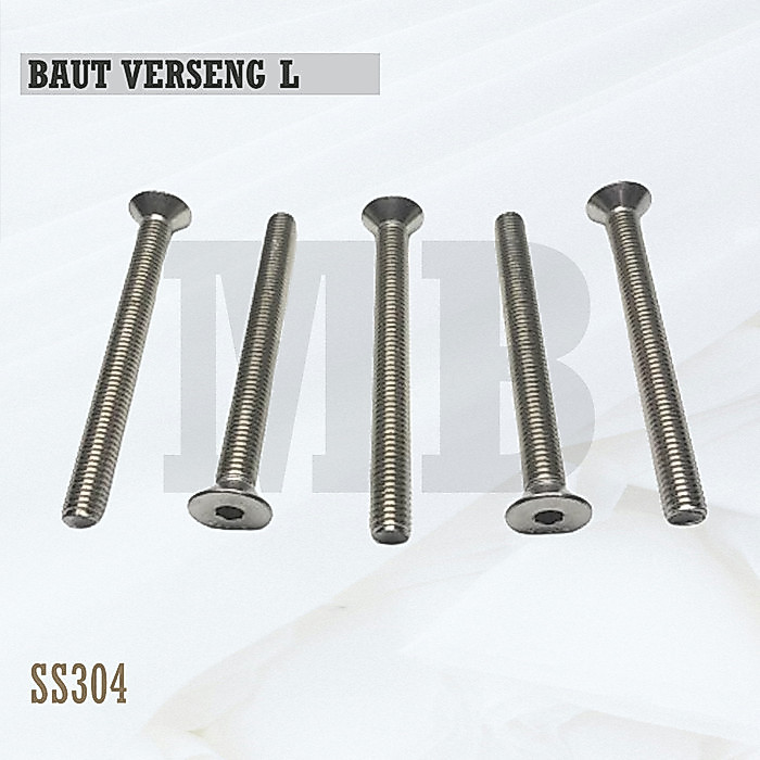 Baut Verseng L M3X6 / Baut JFL 3X6 / Countersunk L M3 X 6 / 3 X 6  - Socket Countersunk Screw Stainl