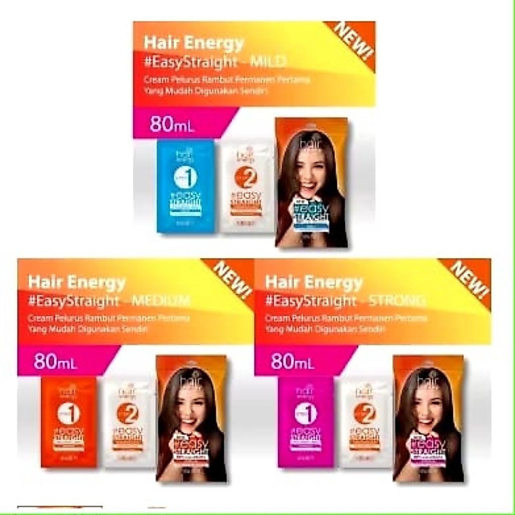 Makarizo Hair Energy Easy Straight DIY 2-Step Permanent Hair Straightening Kit Mild 80mL