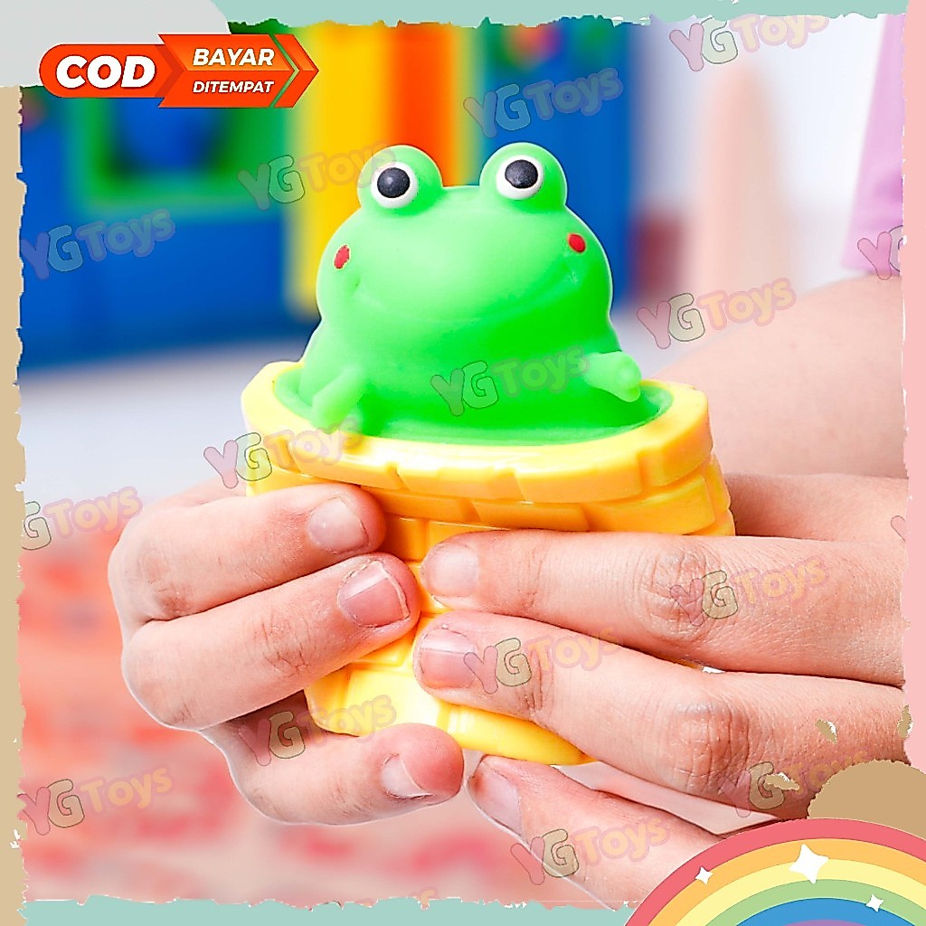 GGtoys Mainan Squishy Kodok Lucu Gemas Squeez Silikon Pop It