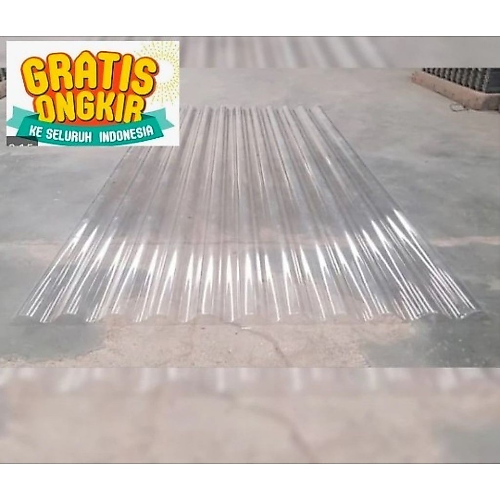 atap pvc transparan gelombang kecil 0.8mm