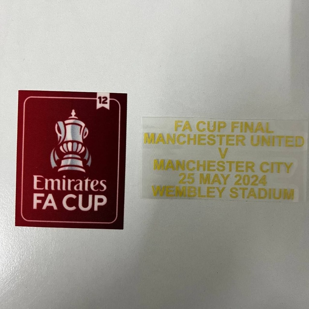 PATCH JERSEY FINAL FA CUP SET PATCH JERSEY BOLA MU FINAL FA 2024