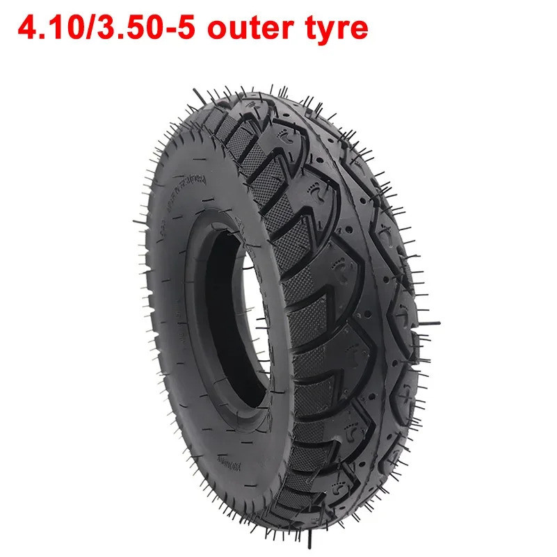 Ban Motor 12 Inci 4.10/3.50-5 dengan Ban Dalam untuk Motor Mini Quad 49cc, Skuter ATV, Buggy, Skuter
