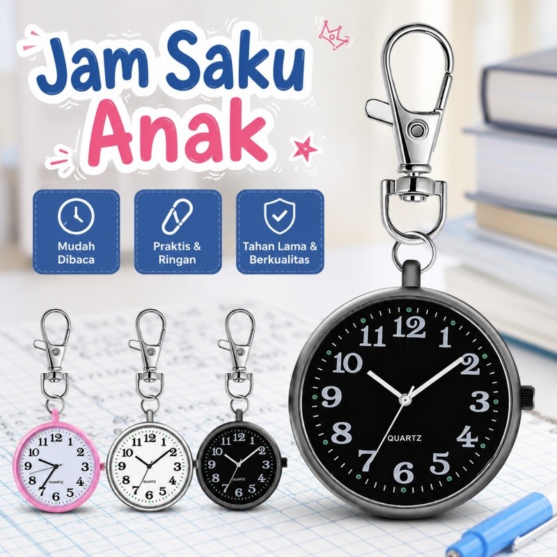 Jam Saku Gantungan Kunci Jam Saku Digital Jam Saku Portabel Mode Jam Saku Anak Untuk Ujian