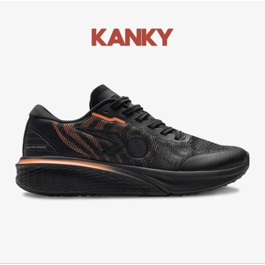 KANKY STORY HAGESHI BLACK ORANGE | SEPATU RUNNING PRIA WANITA