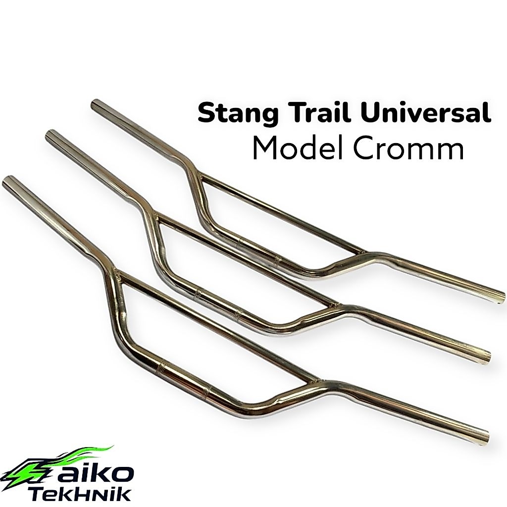 Stang Stir Motor Trail Cromm KLX CRF D-Tracker Suzuki TS 125 TS 100 Honco Scrambler Universal Model 