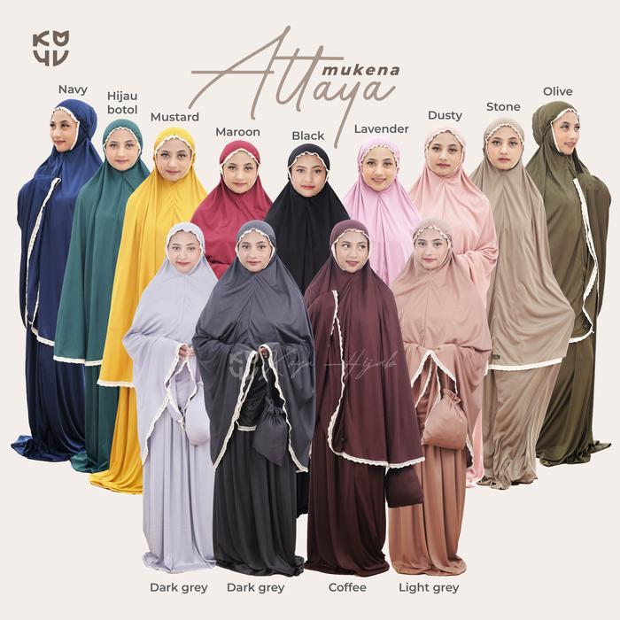 KOYU MUKENA Hemat Terbaru ATTAYA Lace (MUKENA ATTAYA HYGET) - MAROON