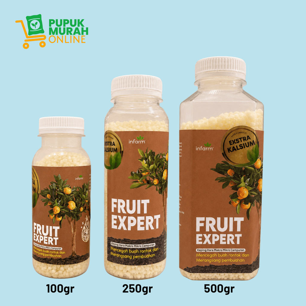 PUPUK MURAH ONLINE - Nutrisi Perangsang Buah Fruit Expert 100, 250, 500 Gr Khusus Fase Pembuahan
