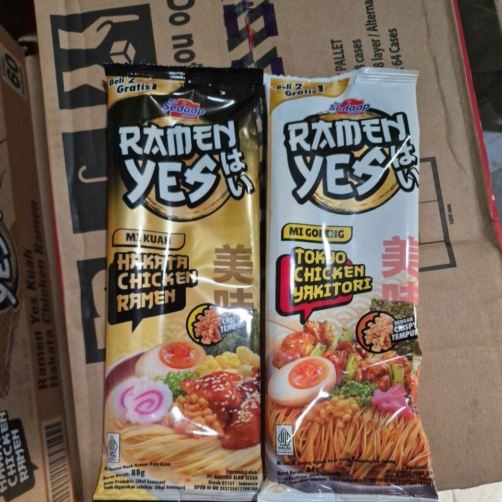 Ramen Yess 1 dus 60pcs mie lurus nikmat-gurih