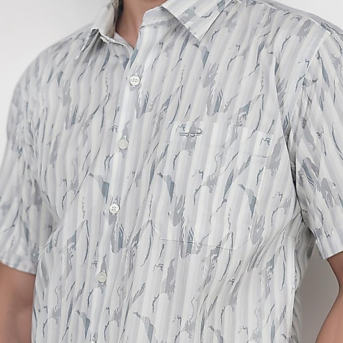Crocodile THEO | Kemeja | Relax Fit | Katun 1177 2067 - 2067 Putih, M