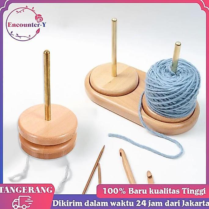 HATSUD Yarn Holder Spin Yarn Holder Stand Yarn Organizer Tempat Benang Rajut