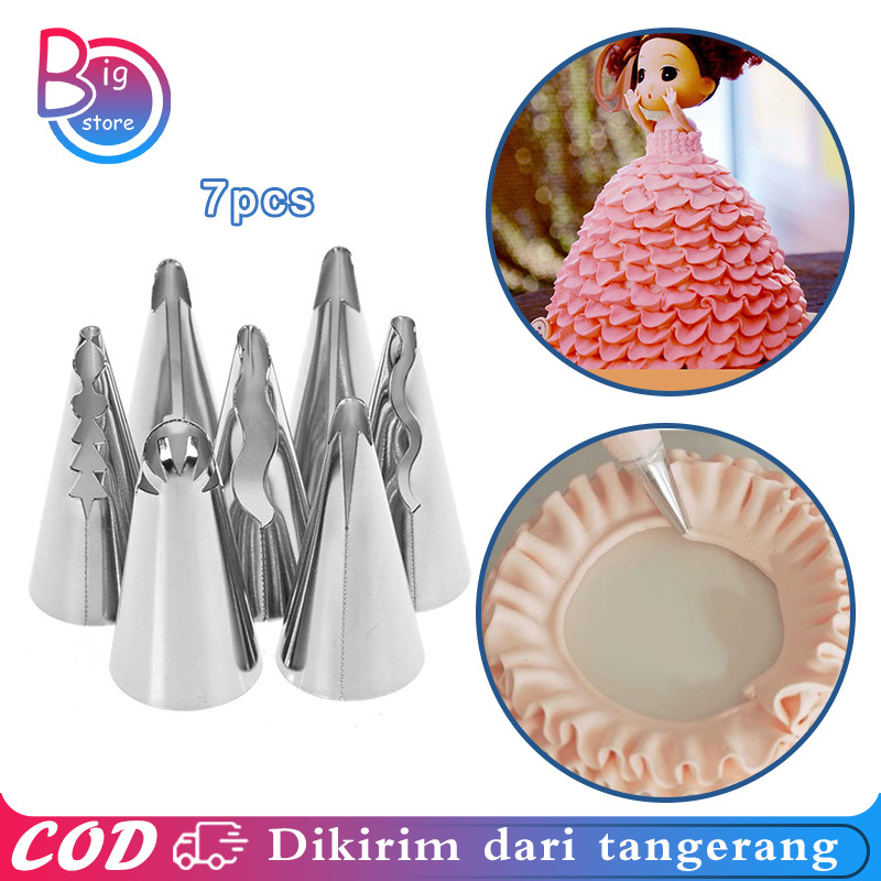 

Sepuit Dekorasi Kue 7pcs Spuit Kue Rusia Set Spuite Butter Cream Alat Penghias Dekorasi Kue Untuk Dekorasi Kue / Pastry