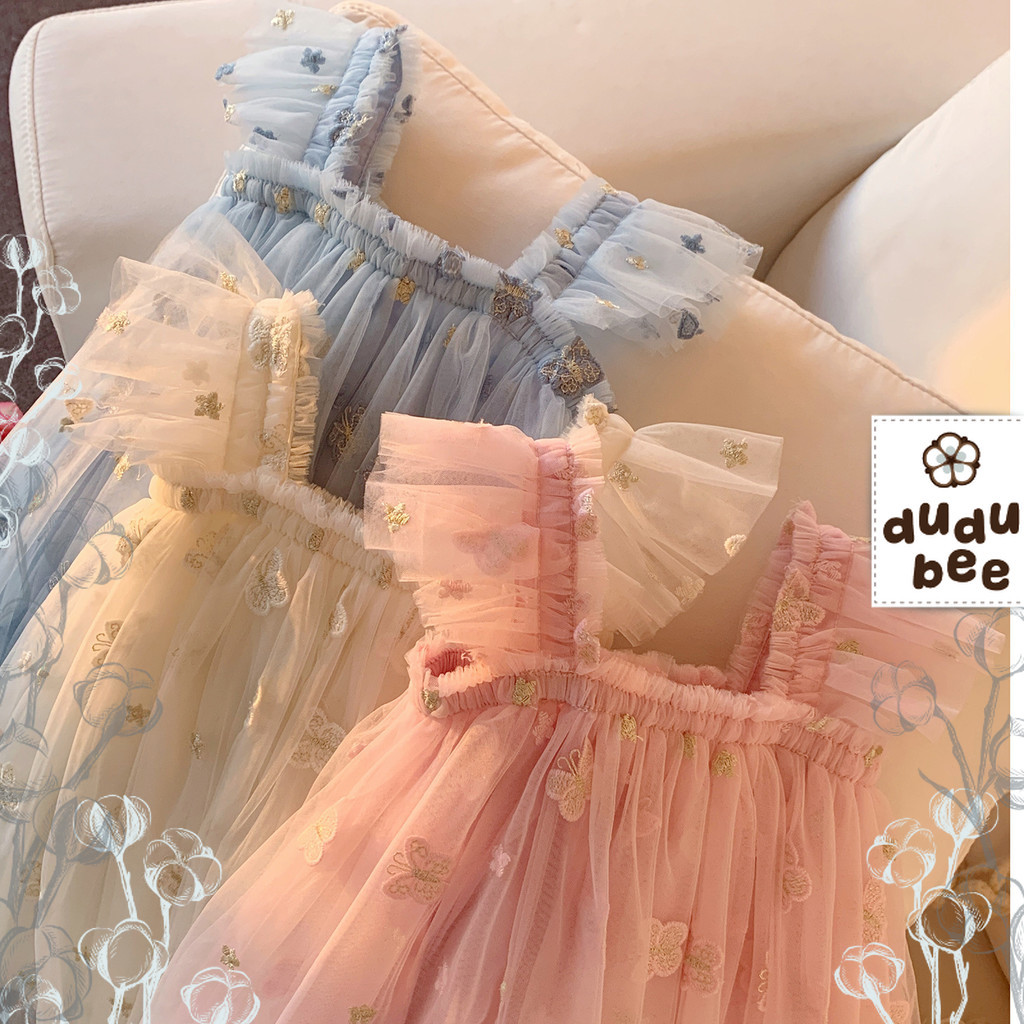 Dress Pesta Aqiqah Gaun Ulang Tahun Bayi Anak perempuan KUPUBORDIR Import Tile Mewah Model Korea