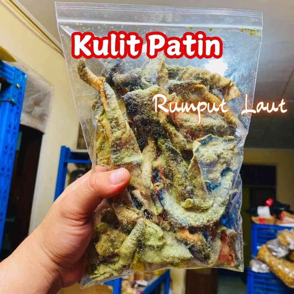 

600 GR Kerupuk Kulit Ikan Patin Khas Bandung Rasa Rumput Laut / Keripik Patin Matang Kriukk Crispy