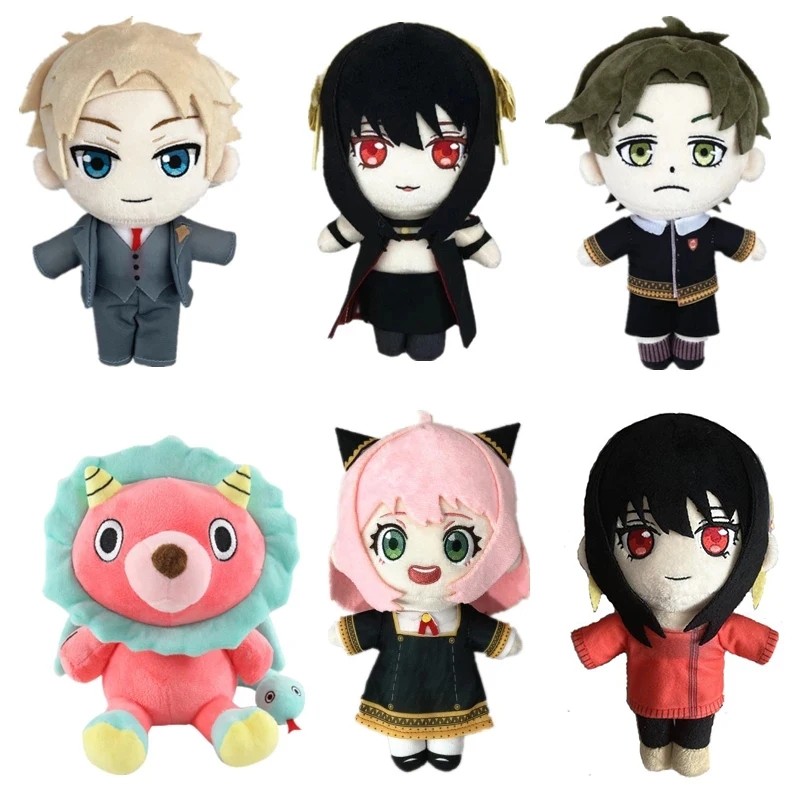 20cm Anime Anya Yor Forger Loid Forger Dog Figure Plush Model Figure Doll Cartoon Dominic Princess S