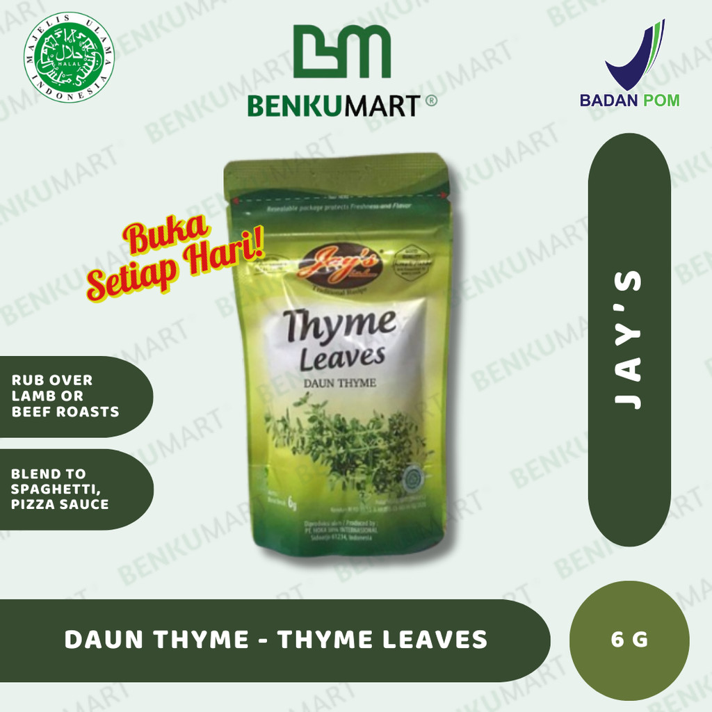 

Jay's Kitchen Thyme Leaves Zipper 6 GR | Jays Daun Thyme
