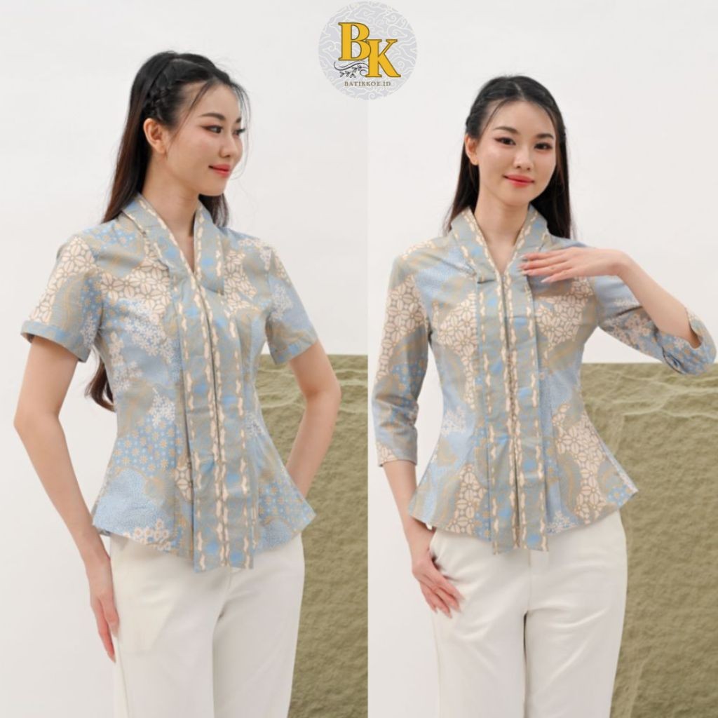 ICE BLUE 292 & 292P / Atasan Batik Wanita / Blouse Batik Modern
