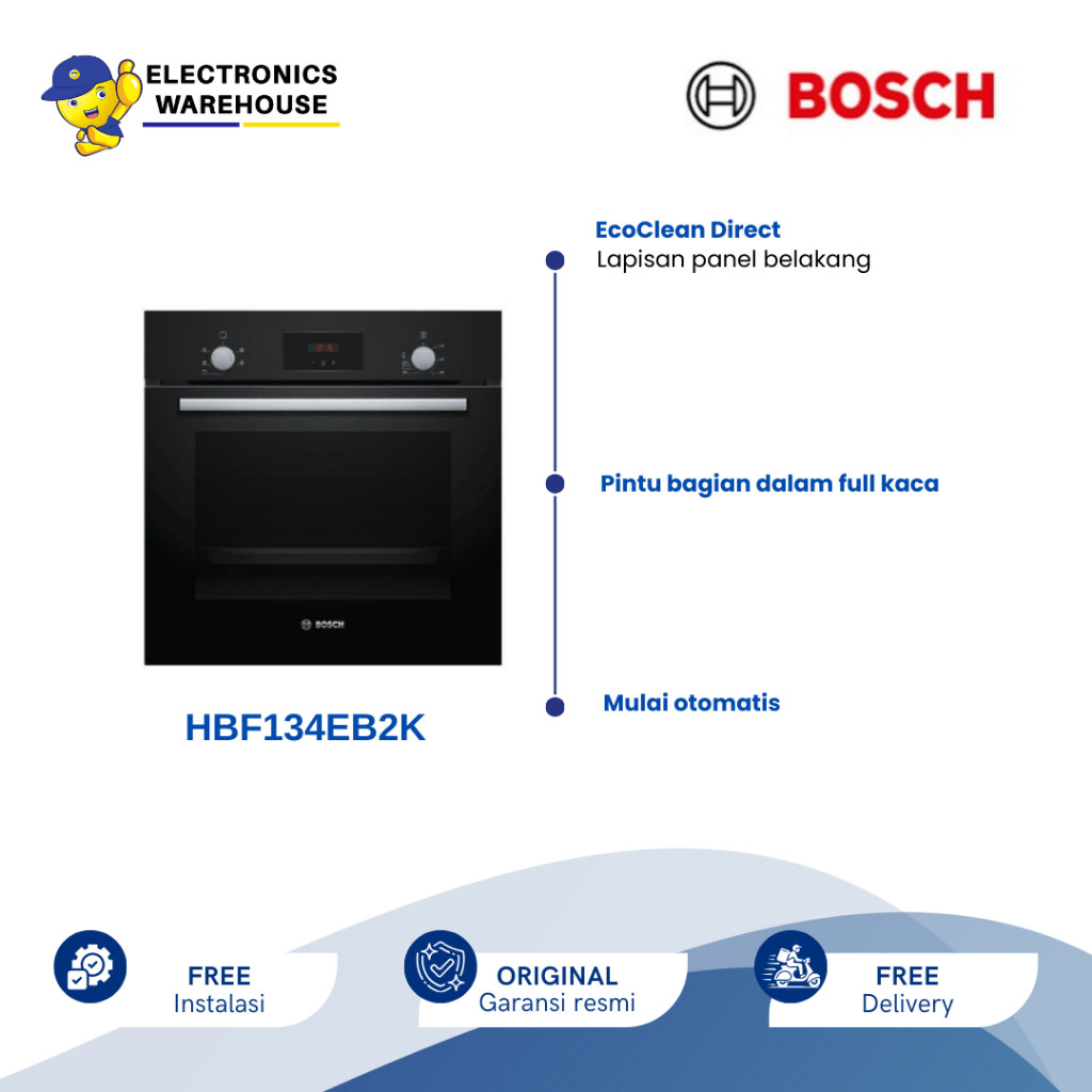 BOSCH Built-In Oven / Oven Tanam Stainless Steel HBF134EB2K Series 2
