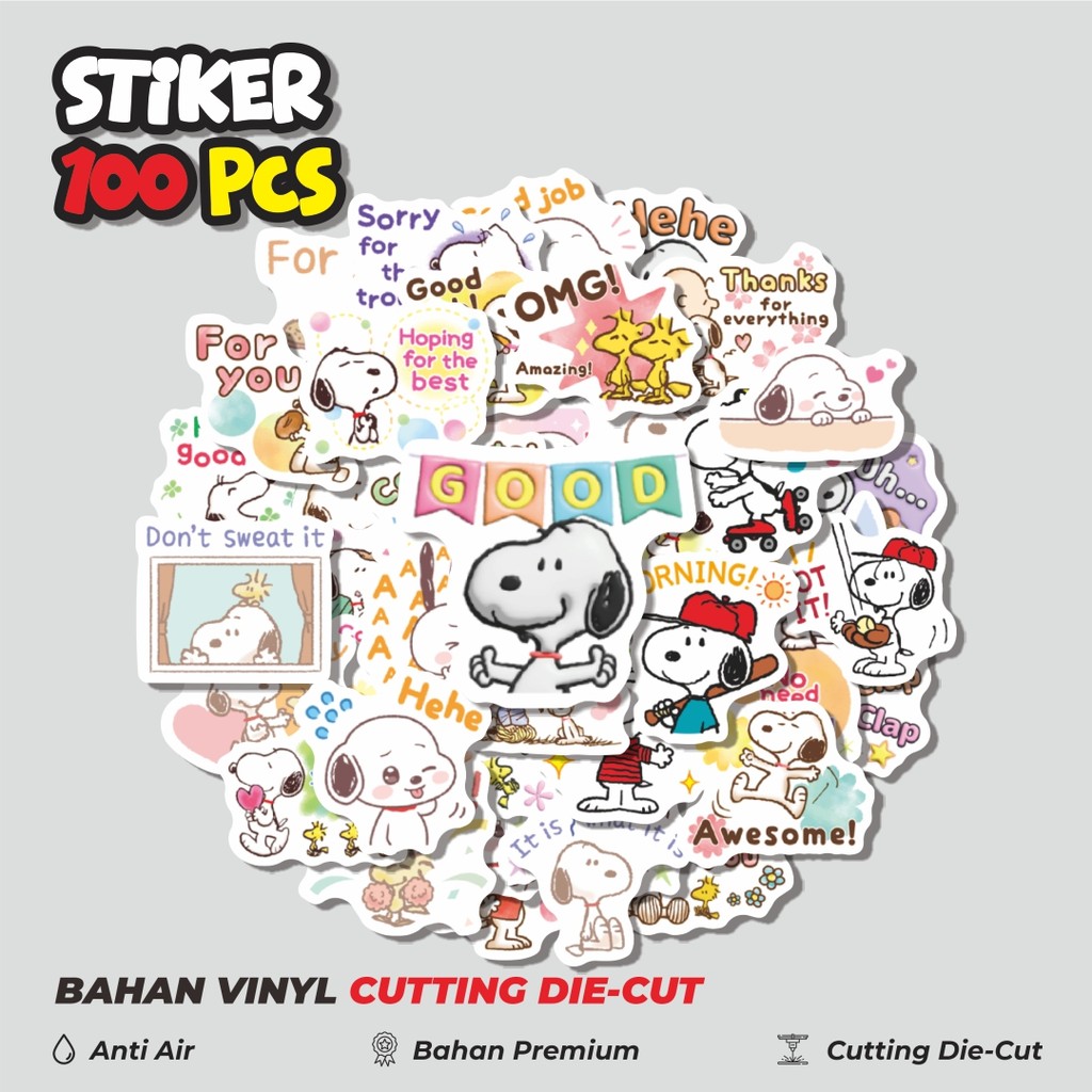 

Terbaru! 50 pcs Stiker Kartun Snoopy V27 Dekorasi Lucu Kreatif untuk Notebook, Skateboard, HP