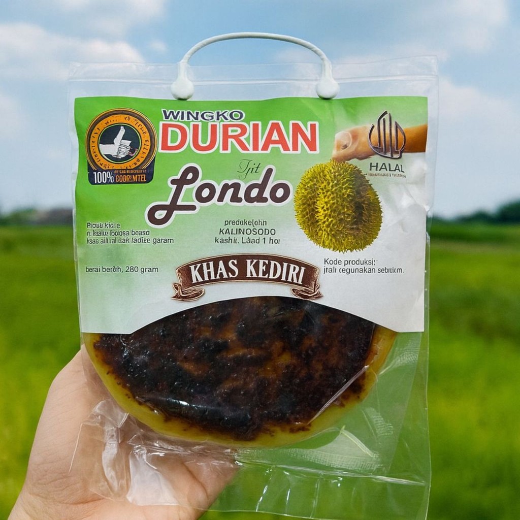

Wingko Londo khas Kediri 360gr Rasa Durian - Oleh Oleh Khas Kediri Kue Basah Tradisional