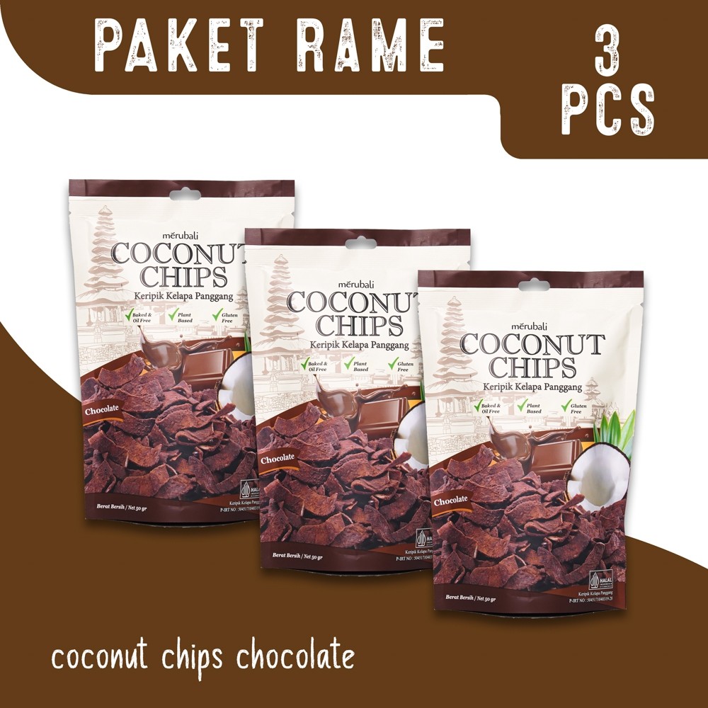 

PAKET RAME - 3 Bks Coconut Chips Varian Chocolate
