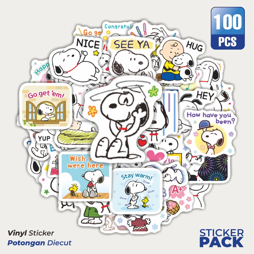 

Terbaru! 50 pcs Stiker Kartun Snoopy V24 Dekorasi Lucu Kreatif untuk Notebook, Skateboard, HP