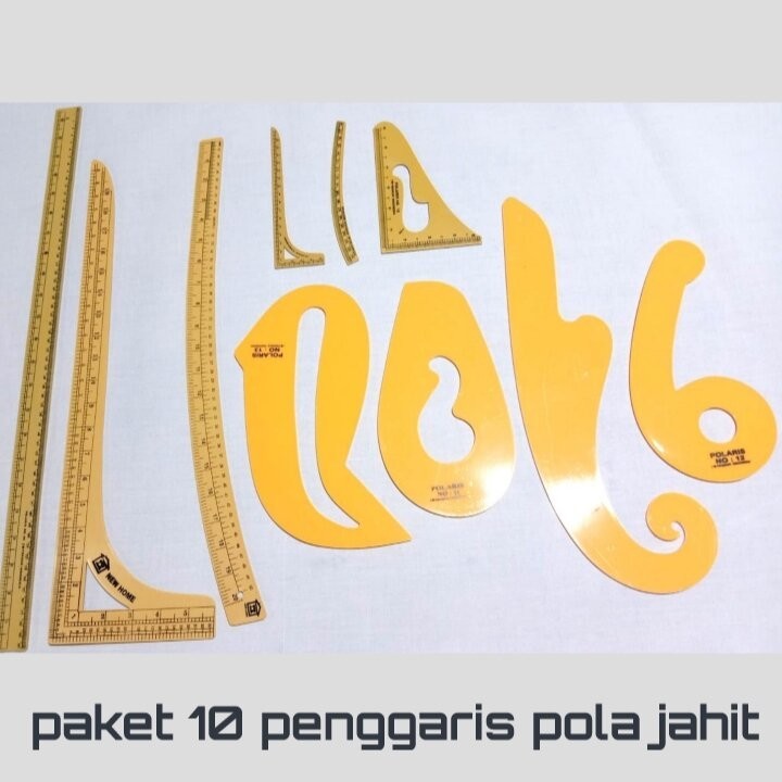 

. penggaris , pola jahit 1 set lengkap komplit murah isi 10 jenis / mistar / jidar / penggaris , pola alat jahit / alat mesin jahit sallamah .,.