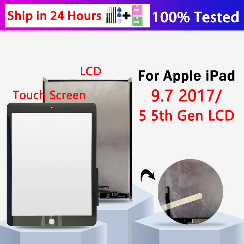 A1822 A1823 Premium Lcd For Apple iPad 5 5th Gen iPad 9.7 2017 LCD splay Tou Screen gitizer Panel As