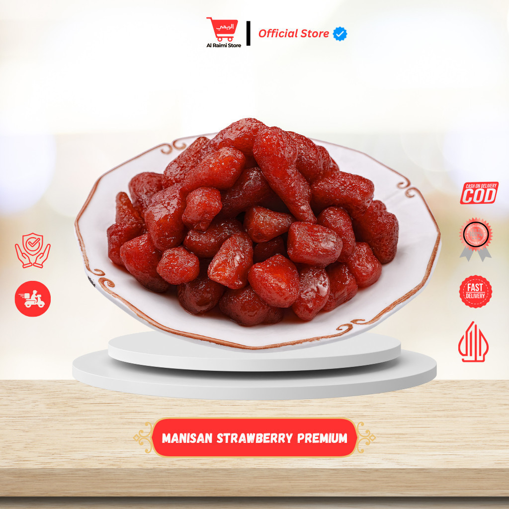 

Manisan Strawberry Impor | Buah Kering Premium | Snack Sehat & Lezat 250g | 500g | 1kg