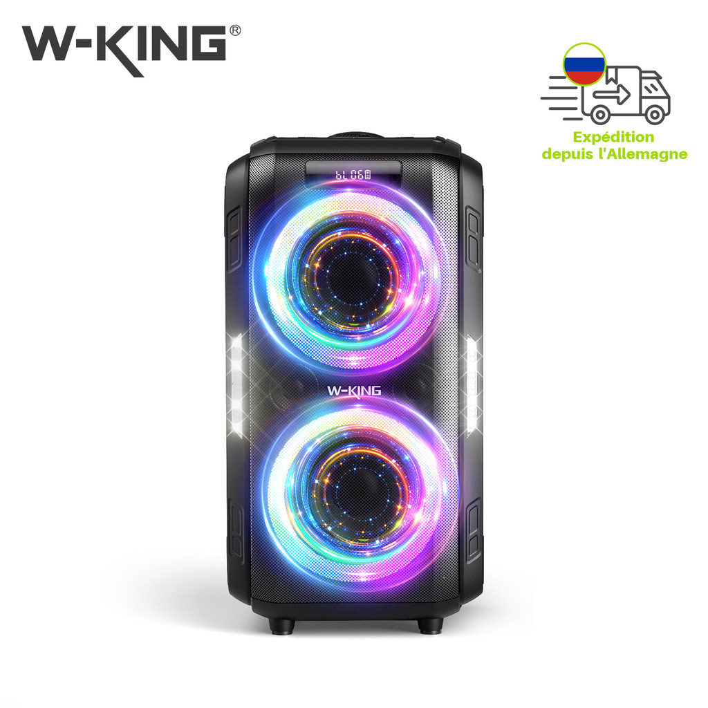 W-KING T9PRO Portable Bluetooth Speaker 120W RMS Loudest/Massive 120dB/12 Custom Bass, V5.3 Big Part
