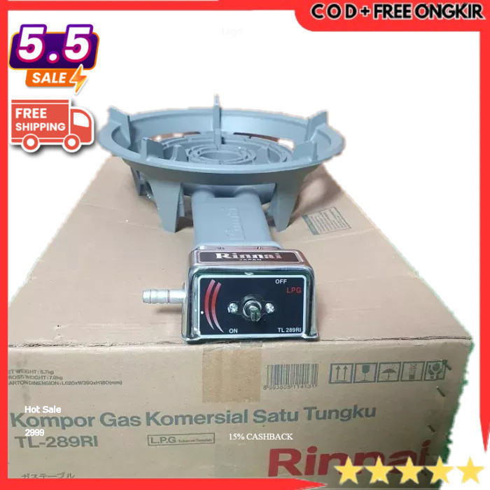 KOMPOR GAS RINNAI SEDEKAH MATA SERIBU KOMPOR GAS 1 TUNGKU TL289 RI
